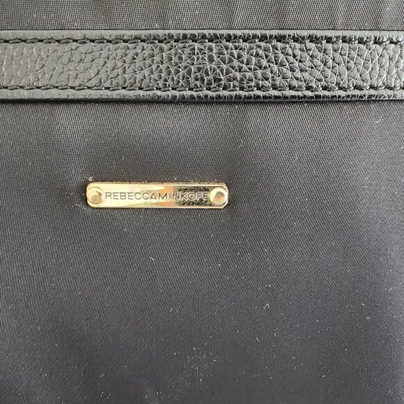 Rebecca Minkoff Black Knocked Up Black Nylon/Leather Diaper Bag with gold hardwa - Picture 4 of 12